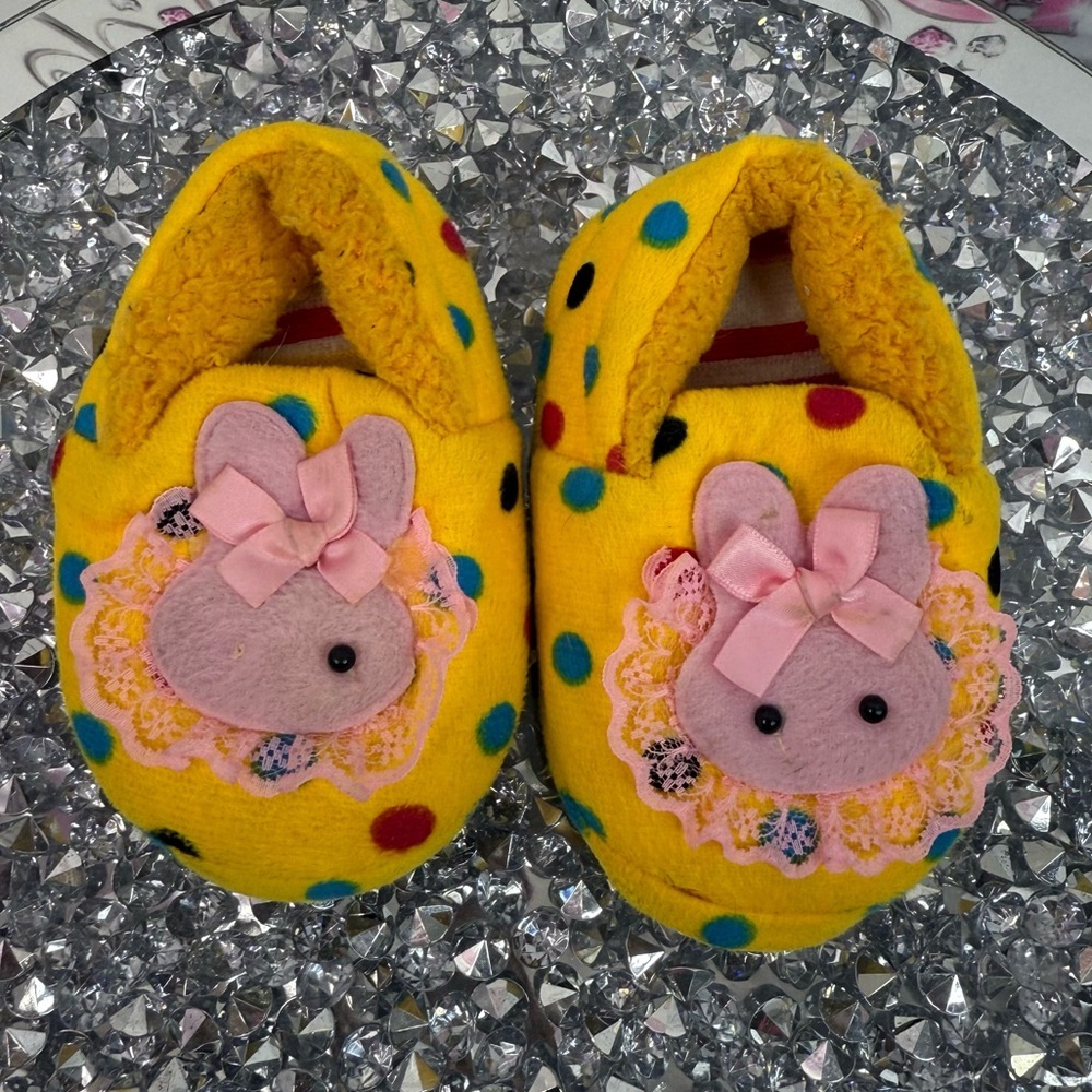 Slipper kids shoes bunny Polka Dot Kids Shoes with Bunny Design